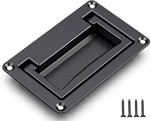 Zinc Alloy Recessed Pull Handle Container Handle Black Flush Lift Recessed Door Handle,4.33 Inch,1 Pack
