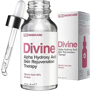 Glycolic Acid Peel 40% Professional Chemical Peel for Face at Home - Intense Alpha Hydroxy Acid Skin Peel For Acne Scars, Collagen Boost, Wrinkles Fine Lines - Liquid Exfoliant Face Peel Mask, 1 Fl Oz