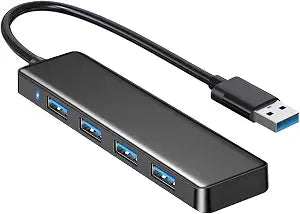 High-Speed 4 Port USB Hub 5Gbps Data Hub Splitter, Stable Multi-Port Expander Adapter for Laptop Desktop PC, Xbox, External Hard Drive, Flash Disk, Printer