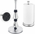 Paper Towel Holder Countertop with Suction Cups - Heavy Duty (2.9 lbs) Stainless Steel Paper Towel Dispenser, One-Hand Tear for Kitchen, Fits Standard & Mega Rolls