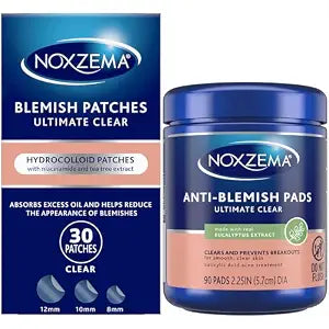 Noxzema Ultimate Clear Pimple Patches + Anti-Blemish Pads Acne Set