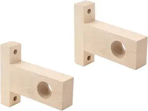 Unfinished Wooden Curtain Rod Brackets, 2Pcs, 30mm/1.18"