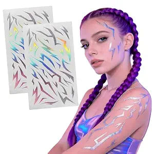 50 temporary tattoos of dark fantasy mysterious runes, 2 temporary tattoo stickers of demon-marks imprints, suitable for kpop parties, role-playing, parties, festivals, and photography (2)