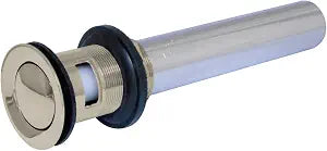 Kingston KB8106 Push Pop-Up Drain with Overflow, Polished Nickel