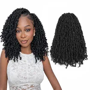Yanky Twist Crochet Hair - (8+10+12 Inch)*3,Total 9 packs 1B#