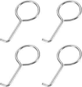 uxcell Drain Lifting Hooks, 2Pcs Stainless Steel Drain Grate Puller Shower Drain Hook for Drain Cover Removal Daily Clean, 63 x 30mm, Silver