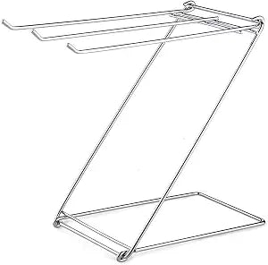 Hand Towel Holder, Z-Shape Foldable Floor Towel Rack, Stainless Steel 3 Bars Towel Stand for Bathroom Kitchen Room Floor