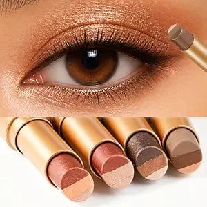 Baorder 4PCS 3 Color Eyeshadow Stick,3-in-1 Gradient Glitter Eyeshadow Pen