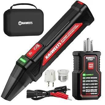 KAIWEETS Circuit Breaker Finder Tool Kit, GFCI Outlet Tester with Dual LED