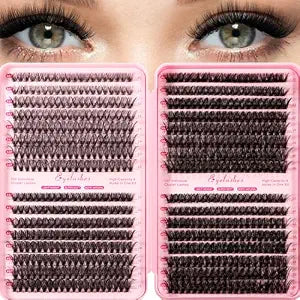 DIY Individual Lash Natural 640 Clusters, 30D- 60D 4 in 1 High Capacity