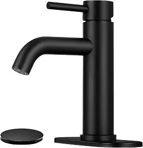 Bathroom Faucet, Single Handle Vanity Sink Faucet, Matte Black