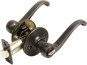 Design House Scroll Privacy Door Lever, Oil Rubbed Bronze