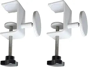 2 Pcs Adjustable Desk Wall Spacers - Table Wall Protectors, Desk Top Spacers, Wall Bumpers, Furniture Protectors (White)