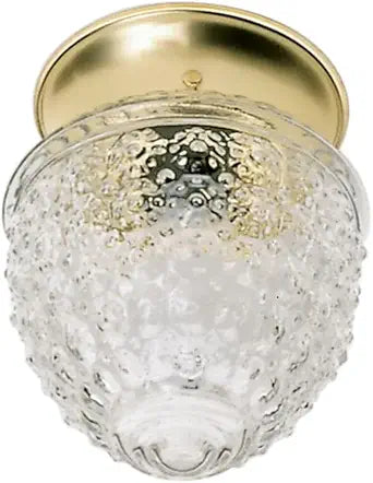 NUVO SF77/125 One Light Ceiling Flush Mount, Brass-Polished/Cast