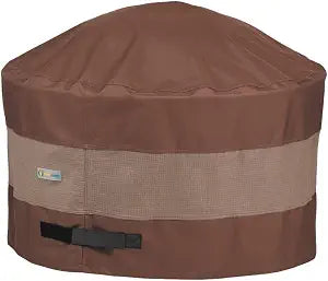 DUCKCOVERS UFPR5024 Ultimate Waterproof Round Fire Pit Cover, 48"DIA x 24"H, Mocha Cappuccino, Patio Furniture Covers