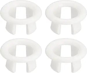 uxcell Sink Trim Overflow Cover, 4Pcs Sink Overflow Rings Bathroom Kitchen Basin Drain Cover Hole Insert in Round Caps, White