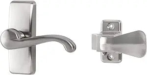 Ideal Security GL Lever Handle Set for Storm and Screen Doors, Satin Nickel