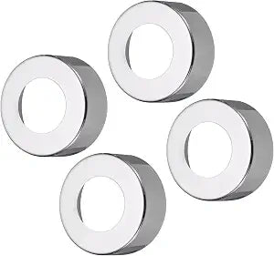 uxcell 4pcs Shower Arm Flange 60mm/2.4" OD Escutcheon Plate Stainless Steel Round Plumbing Cover Plates for 33mm/1.3" Dia Water Pipe Faucet Decoration Accessories, Silver Tone