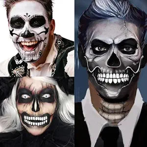 Fake Zombie Face Tattoos Dia De Los Muertos Day of the Dead Tattoo