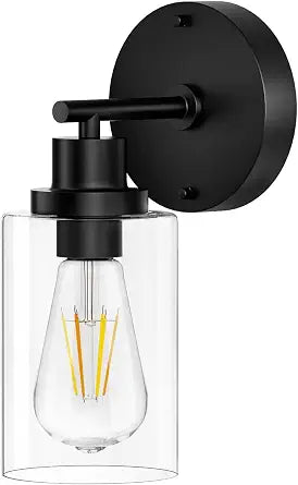 BUTHY Black Wall Sconce Light, Modern LED Wall Light Indoor Fixtures