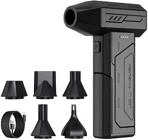 Compressed Air Duster,130000RPM Super Power Cordless Air Duster,Rechargeable Brushless Blower,3 Gear Adjustable Blower with LED Light,Dust Remover for Computer/House/Outdoor/Car