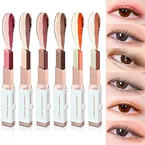 LOKFAR 6 PCS Glitter Eye-shadow Stick Set, Two-Tone Shimmer Gradient Shadow