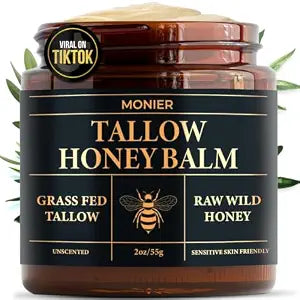 MONIER Beef Tallow and Honey Balm for Skin and Face ��� Moisturizer