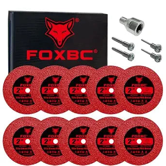 FOXBC 2 Inch Diamond Blades Tile Glass Multi-Material Cut Wheels - 10 Pack