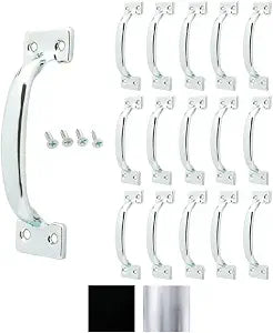 Litepak Premium Cabinet Handles 5-3/4" Kitchen Cabinet Drawer Pulls Furniture Barn Utility w Screws (15 Pack, Zinc Plated (Silver))