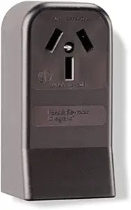 Legrand Pass & Seymour 385 50 Amp 125/250V 3 Pole 3 Wire Range Power Outlet Surface Receptacle, NEMA 10 50R, Black (1 Count)