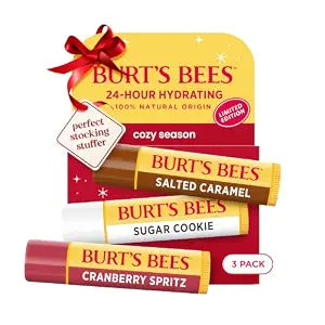 Burt's Bees Cozy Season Holiday Lip Balm Gift Set, 3 Tubes