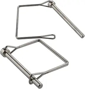 2 Pack Extended Square Safety Coupler Pin 1/4" x 2-3/4"(6.3mm x 70mm), Full Marine Grade 316 Stainless Steel Heavy Duty Shaft Locking Pin