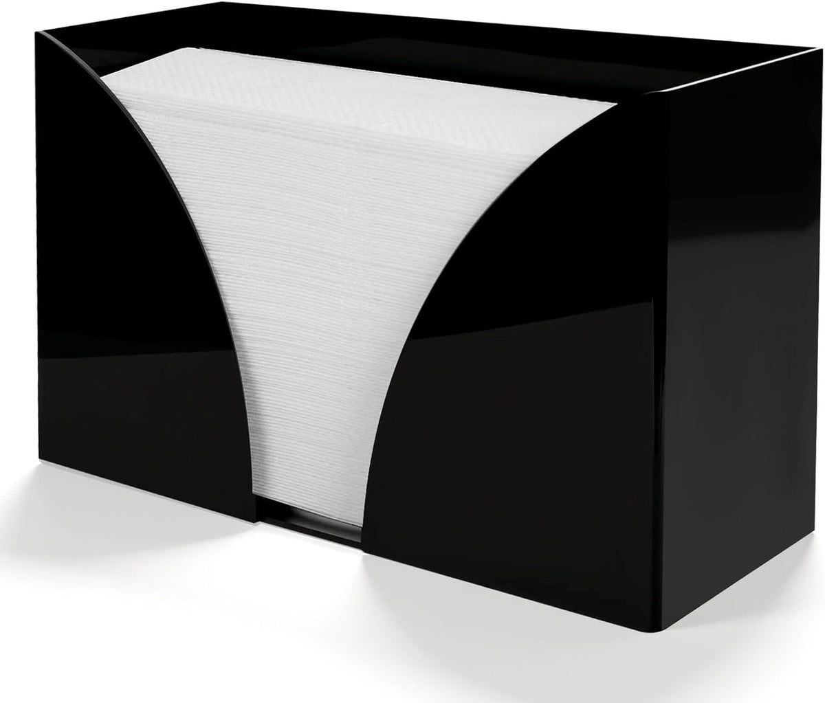 Black Paper Towel Dispenser Countertop,Acrylic Napkin Holder
