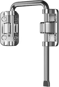 ETEKJOY Patio Sliding Door Loop Lock 2-3/8 Inch U-Shaped Latch Hook Lock for Window Barn Garden Fence Gate Shed Garage Screen Door Increase Home Security Child Safety (Satin Nickel)