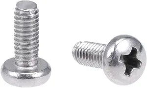 uxcell M4x10mm Machine Screws Pan Phillips Cross Head Screw 304 Stainless Steel Fasteners Bolts 30Pcs