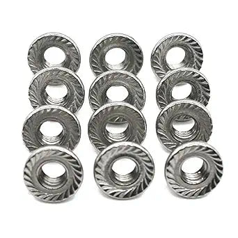 FullerKreg M4 x 0.7mm 304 Stainless Steel Serrated Hex Flange Lock Nuts