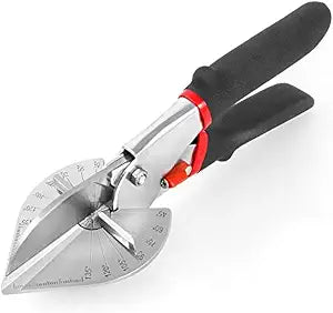 Multi Angle Miter Shear Cutter Hand Tools,45-135 Degree Adjustable Angle Scissors Trim Shears Tools for Vinyl Wood Molding Trim