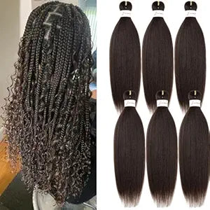 Pre Stretched Braiding Hair 24 Inch 6 Packs For Knotless Braids 4#
