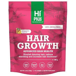Hair Growth Gummies for Men and Women, Pineapple Flavor, 90 Gummies