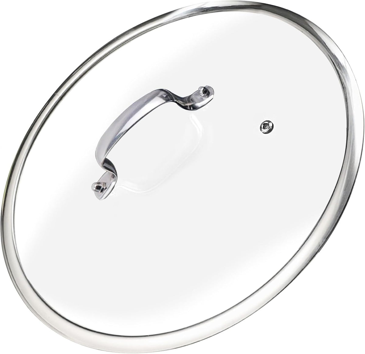 Premium Tempered Clear Glass Lids, 11", 12", 13" Stainless Steel Replacement Lid for Pots, Pans and Skillets, Large Glass Covers with Steam Vent