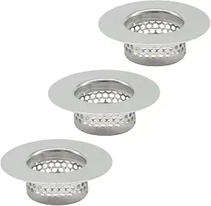 3 Pack Bathroom Drain Strainers Stainless Steel