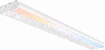 PARMIDA LED Under Cabinet Lighting, Hardwired Installation, 24 Inch, 18W, 5CCT Color Selectable - 2700K/3000K/4000K/5000K/6000K, ETL Listed, 120V, Dimmable, 1200 Lumens, White Finish