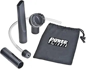 PowerSmith PAAC302 Ash Vacuum Deep Cleaning Kit with Crevice Tool, Brush Nozzle, Pellet Stove Hose, Adapter, and Storage Bag,Black