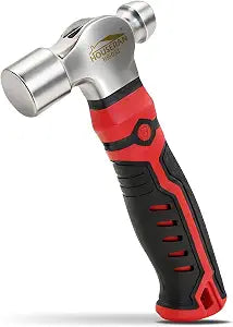 Small Ball Peen Hammer, 8 oz Stubby Short Handle Ball Ping Hammer