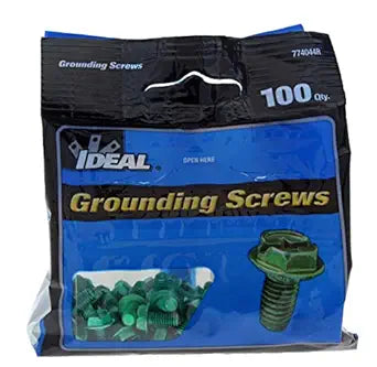 IDEAL Electrical Combination Grounding Screws, 774044R, 100-Pk