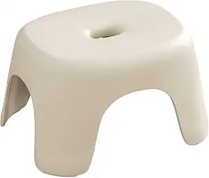 Plastic Step Stool, Heavy-Duty ABS Bathroom Shower Stool, Non-Slip Bath Seat with Rubber Pads, 12.2x9.25x7.68 Inch,