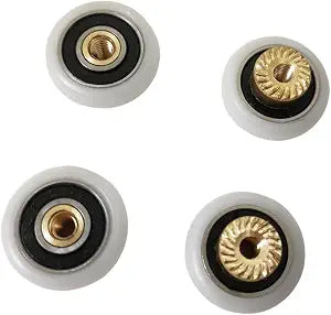 Shower Door Rollers Runners Wheels Replacement Part Bathroom Glass Door Runner Sliding Shower Door Roller Wheel 19mm x 5mm 4 Sets