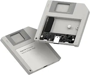 Hagibis SSD Enclosure, Floppy Disk Style USB 3.2 Gen2 10Gbps to NVMe PCI-E M.2 2230/2242 SSD Case, M.2 External Hard Drive Enclosure for MacBook Laptop iPad Android iPhone 17 Pro Max (Grey)