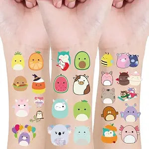 60 Styles Cute Animals Temporary Tattoo,Animal Fake Tattoos for Birthday Party Favors, Supplies & School Prizes