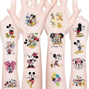 20Sheets Mickey Mouse Temporary Tattoos Birthday Themed Party Supplies Decoration Favors Cartoon Cute Sticker for Teens Home Activity Prizes Carnival Christmas Rewards (Mickey)